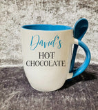 Personalised Hot Chocolate Mug with Spoon