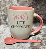 Personalised Hot Chocolate Mug with Spoon