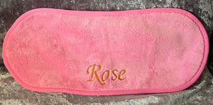 Embroidered Personalised Facial Cleansing Cloth - Black