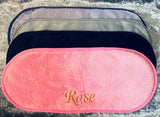 Embroidered Personalised Facial Cleansing Cloth - Black