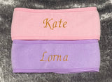 Embroidered Personalised Beauty Headband - Pink